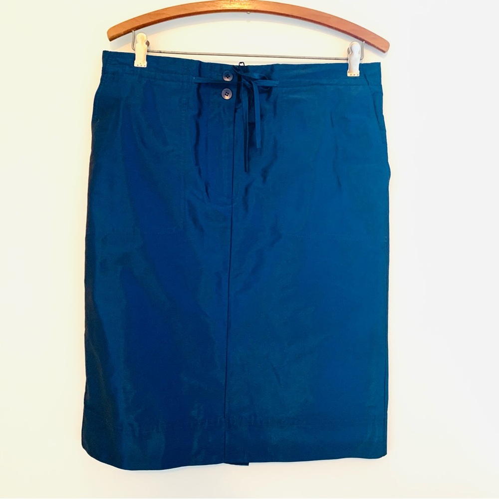 Tibi Taffeta Cargo Penna skirt navy blue